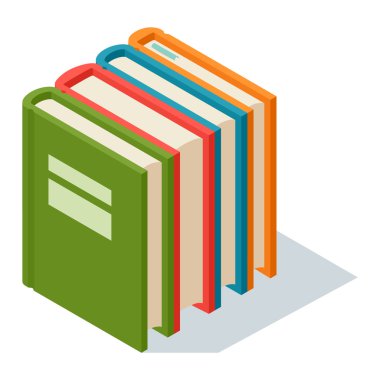 İzometrik kitap simge vektör Illustration.