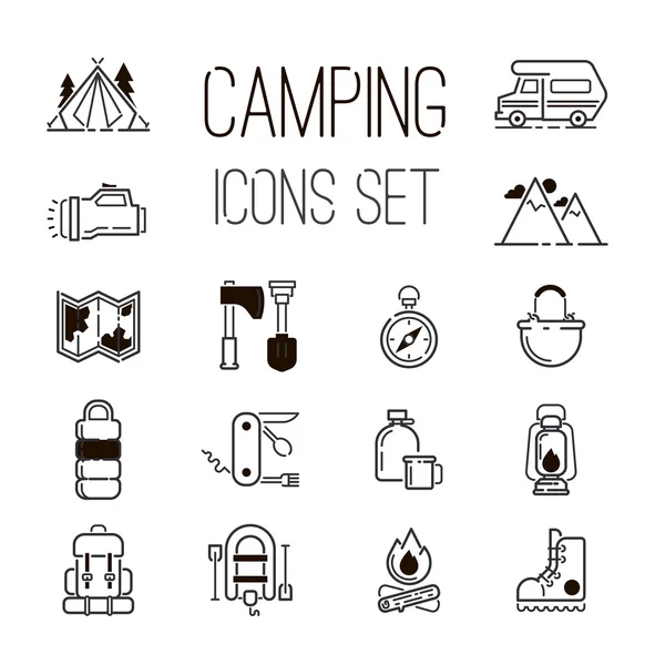 Camping ícone vetor isolado — Vetor de Stock