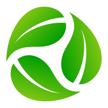 Yaprak ikonu vektör illüstrasyonu.