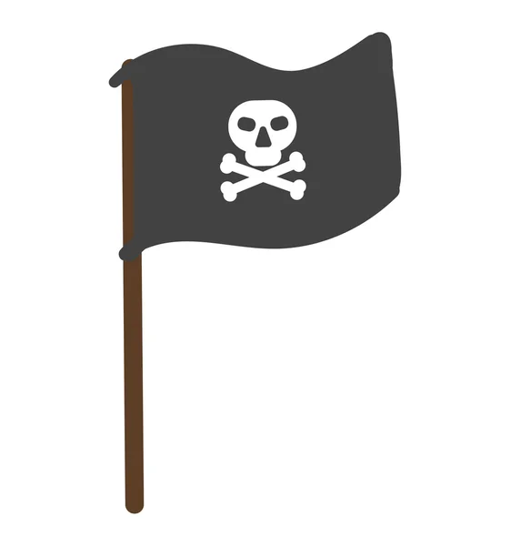 Ilustración vectorial bandera pirata aislada — Archivo Imágenes Vectoriales
