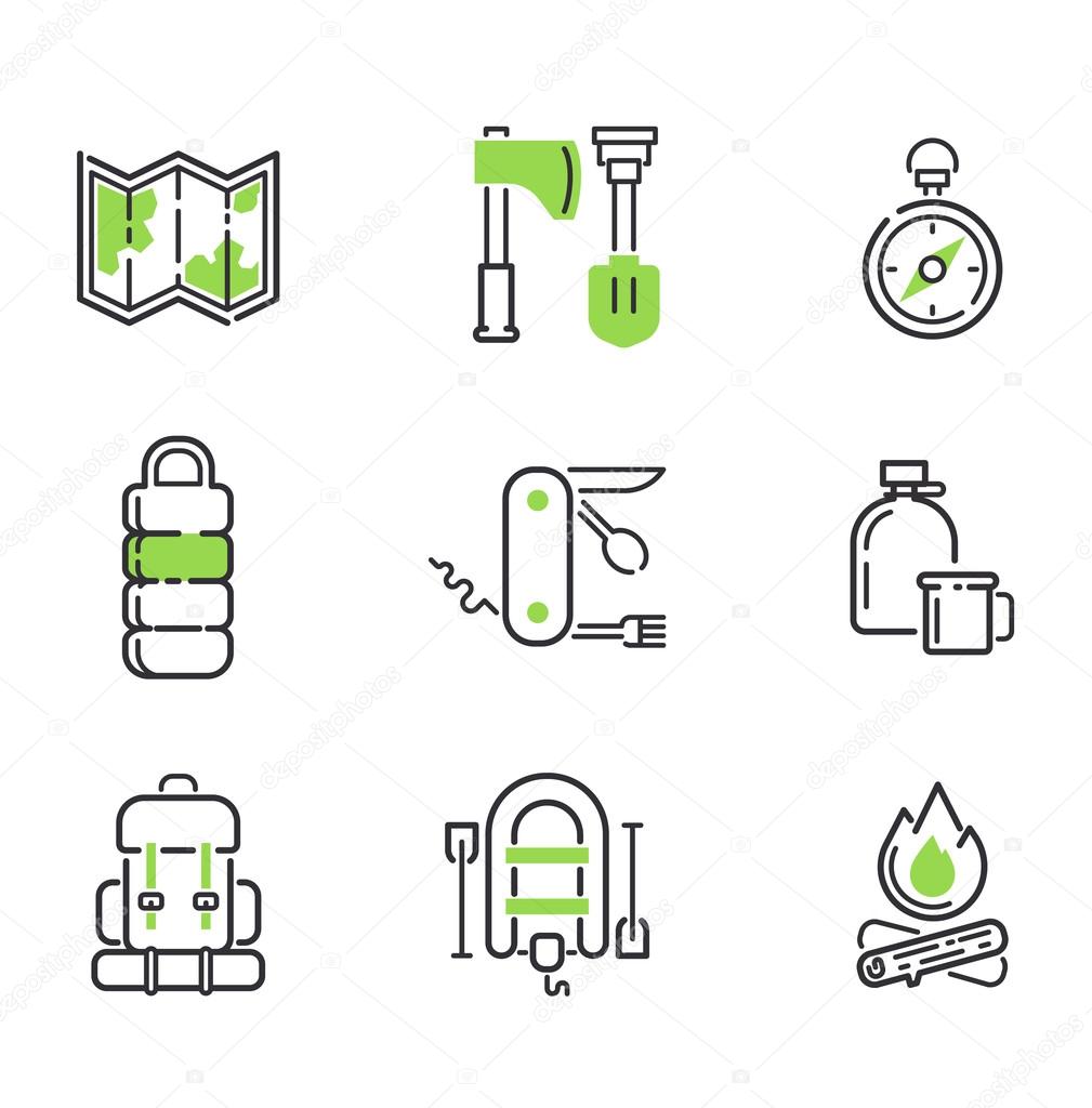 Camping icon vector isolated