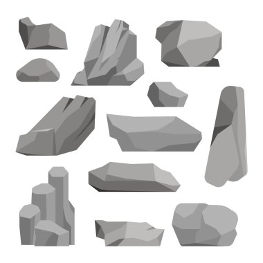 Kayalar ve taşlar vektör çizim