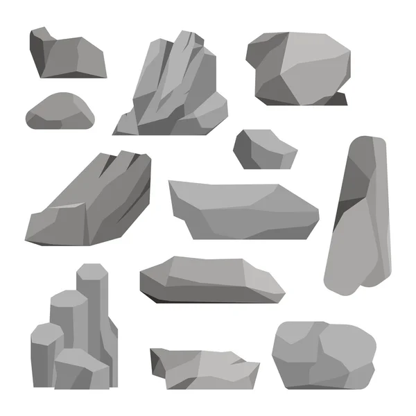 Ilustración de vectores de rocas y piedras — Archivo Imágenes Vectoriales