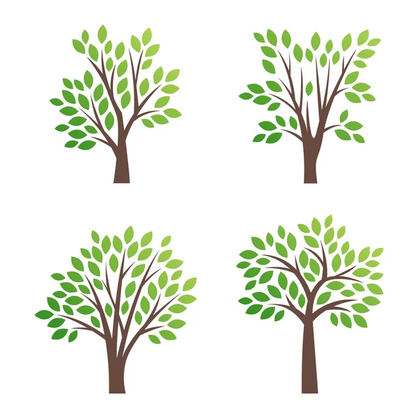 Stilize vektör ağaç logo simge — Stok Vektör