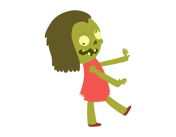 Personaje zombie de dibujos animados aislado — Archivo Imágenes Vectoriales