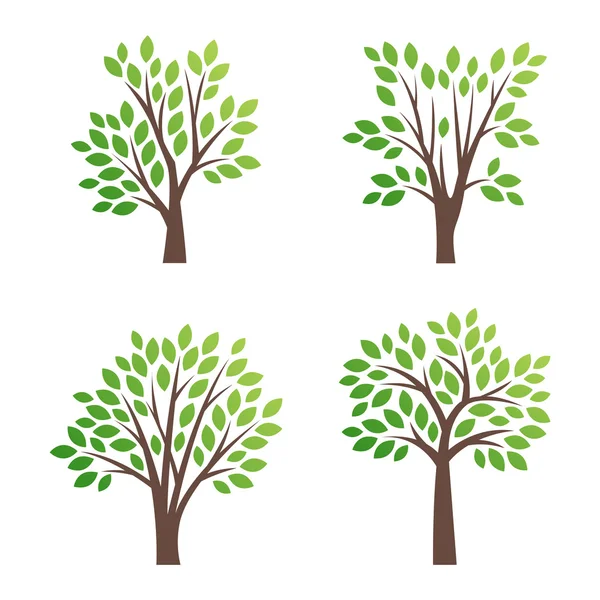 Stylized vector tree logo icon Vector Graphics