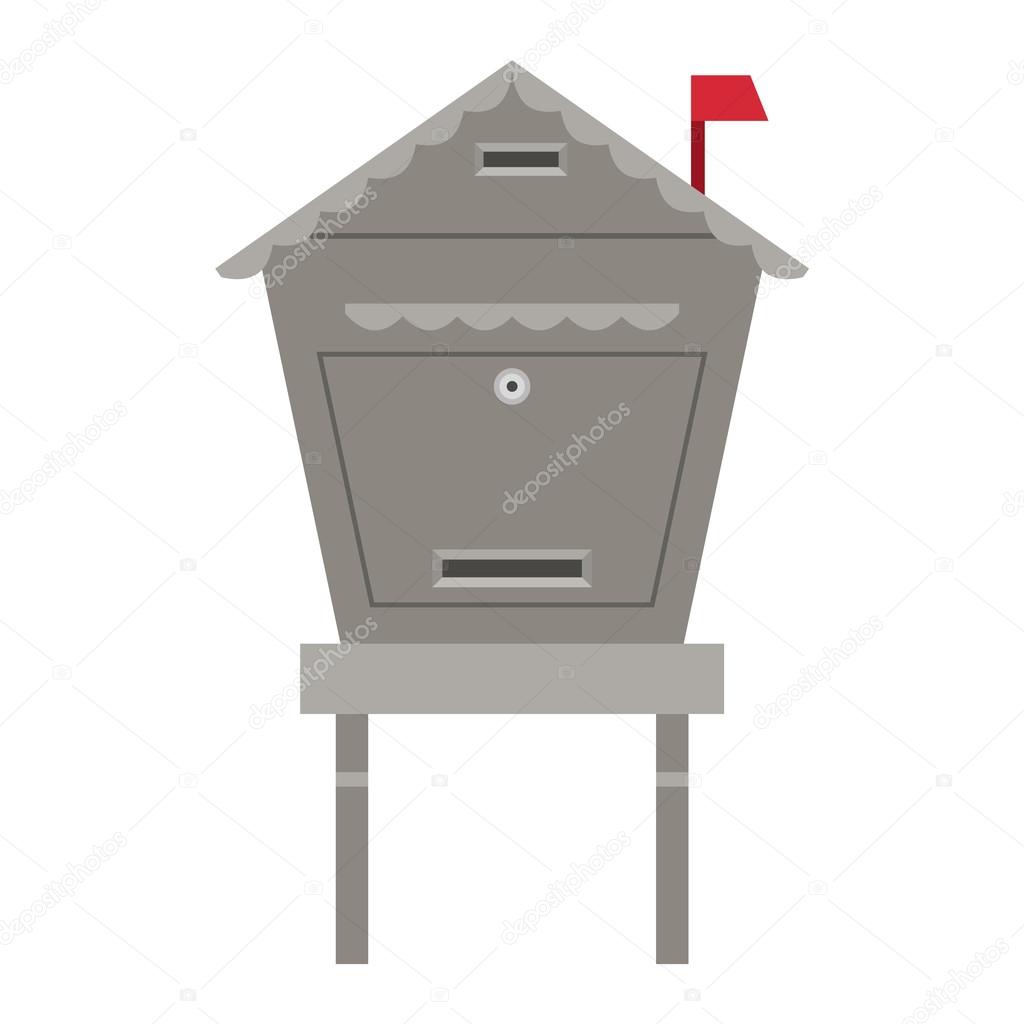 Post mail box vector isolated