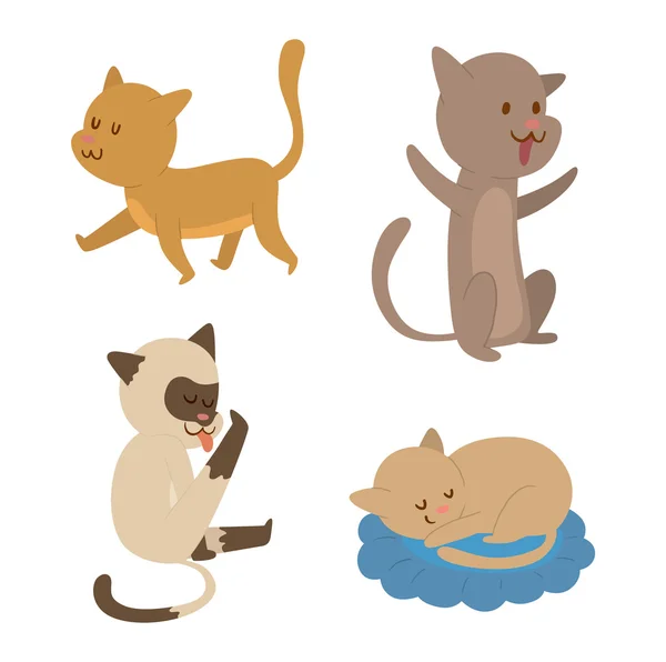 Cartoon vector cat character — Stock Vector