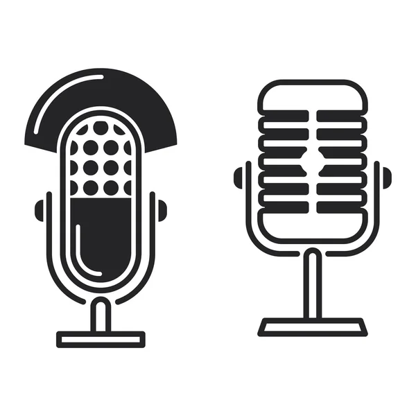 Microphone vector icon illustration — Stock Vector