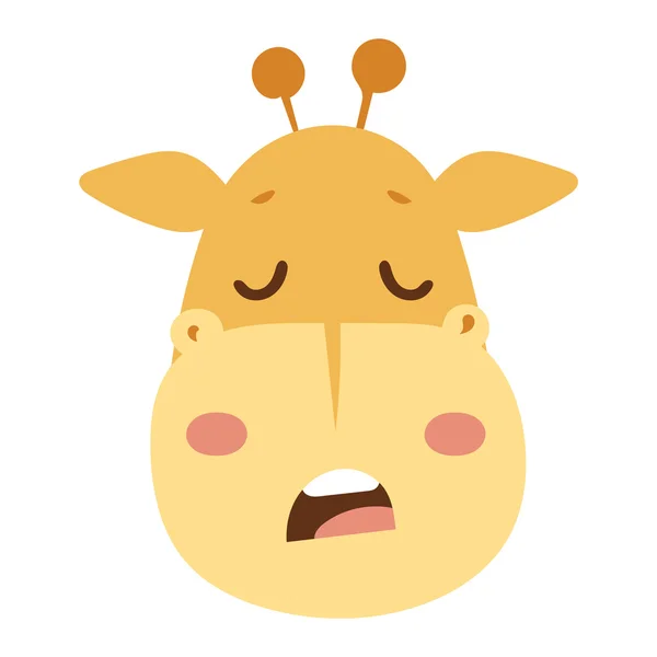 Animal emotion avatar vector icon — Stock Vector