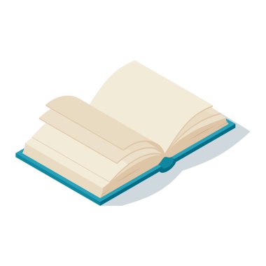 İzometrik kitap simge vektör Illustration.