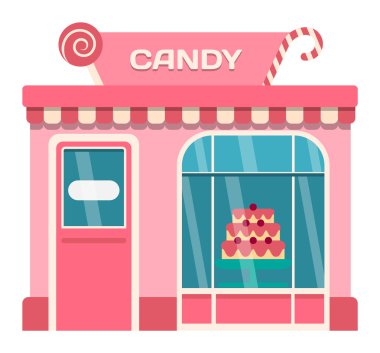 Dükkanı cephe vektör çizim