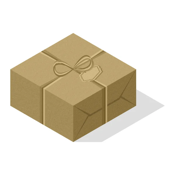 Isometrisches Geschenk-Box-Vektor-Symbol isoliert — Stockvektor