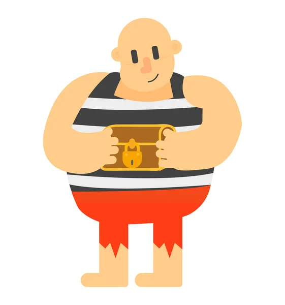 Cartoon pirate vector character — Stock Vector
