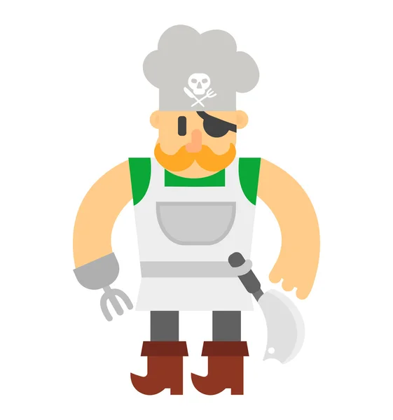 Personagem vetorial pirata dos desenhos animados —  Vetores de Stock