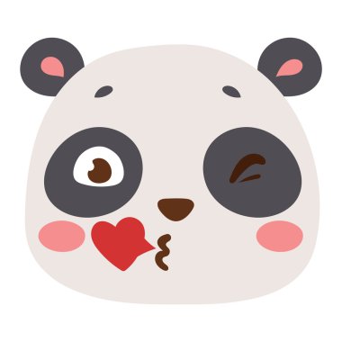 Hayvan duygu avatar vektör simgesi