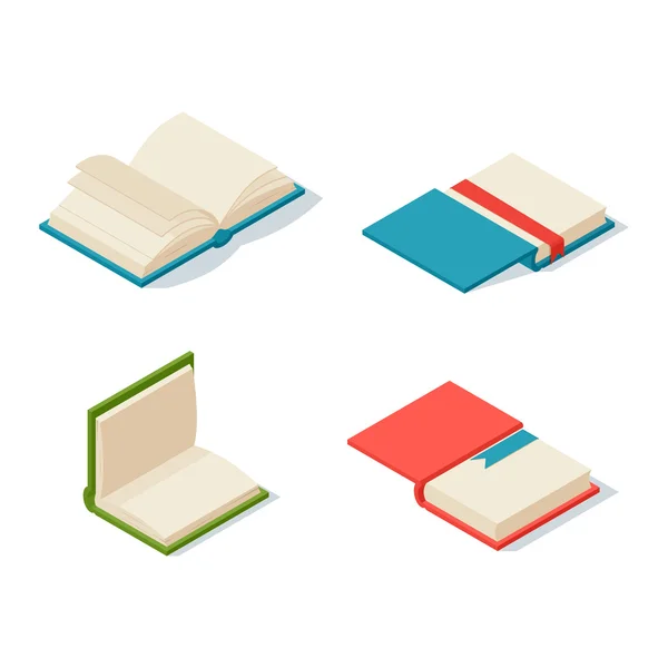 Icono de libro isométrico vector ilustración . — Vector de stock