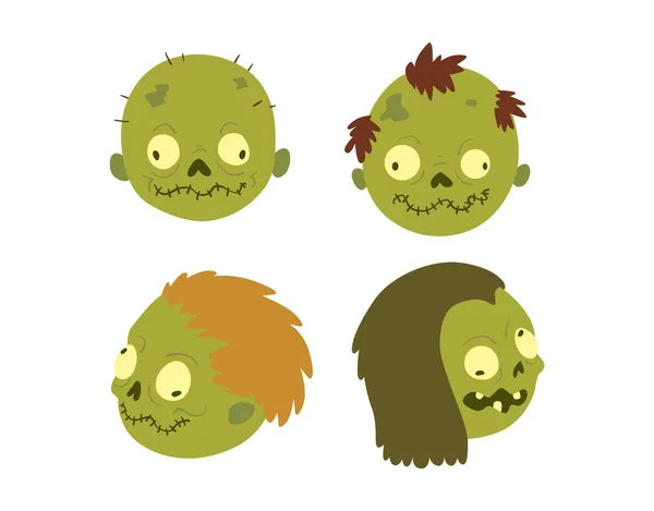 Zeichentrick-Zombie-Figur isoliert — Stockvektor