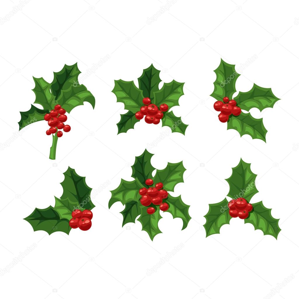 Christmas berry vector illustration.