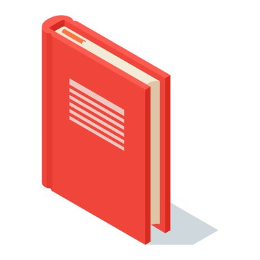 İzometrik kitap simge vektör Illustration.