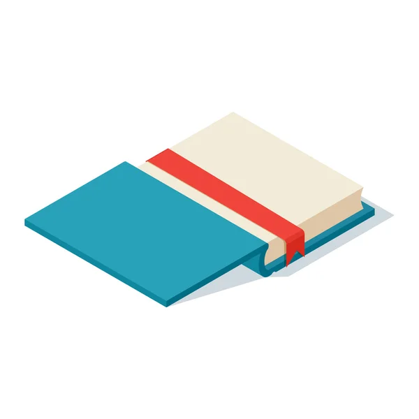 Icono de libro isométrico vector ilustración . — Vector de stock