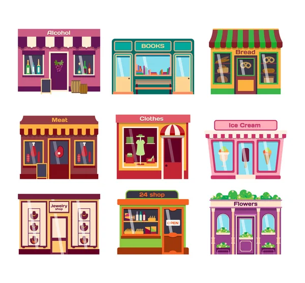 Shop facade vector illustration — Stock Vector