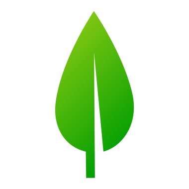 Yaprak ikonu vektör illüstrasyonu.