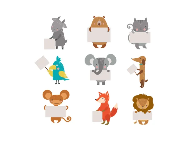 Cute animals vector character — Stock Vector