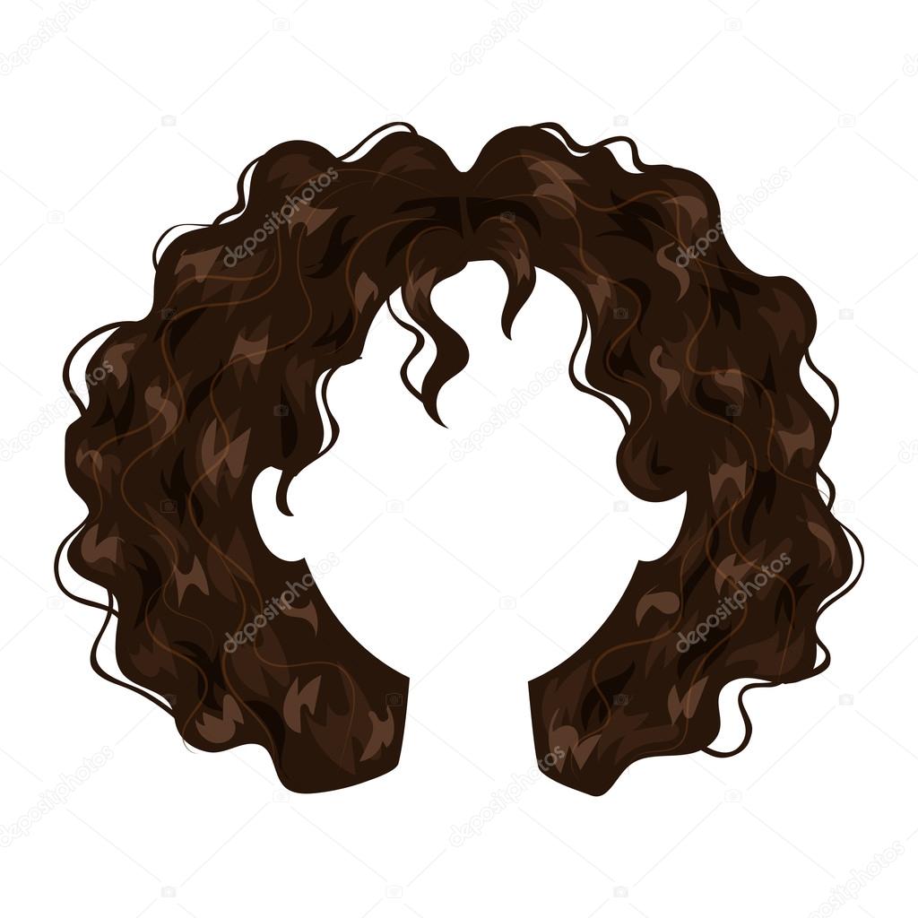 Vector woman hairstyle silhouette