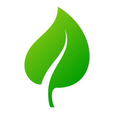 Yaprak ikonu vektör illüstrasyonu.