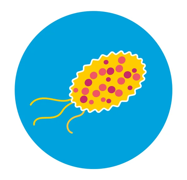 Bacterias virus vector icono — Vector de stock