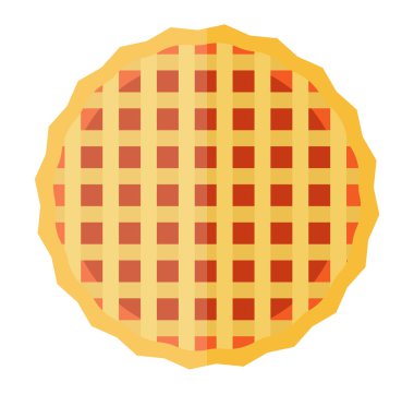 Waffle kek vektör illüstrasyon.