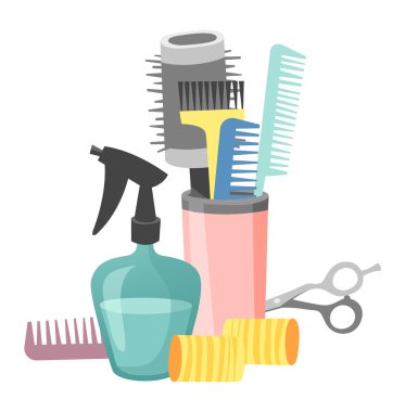Kuaför Kuaför simgeler vektör