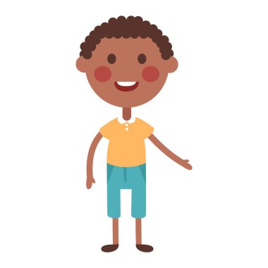 Yakışıklı çocuk vektör illüstrasyonu.