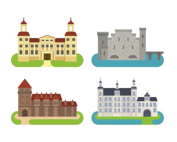 Замок мультфільм Векторні ілюстрації — стоковий вектор