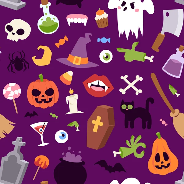 Halloween símbolos coleção vetorial . — Vetor de Stock