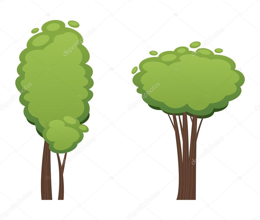 Cartoon tree vector illustration