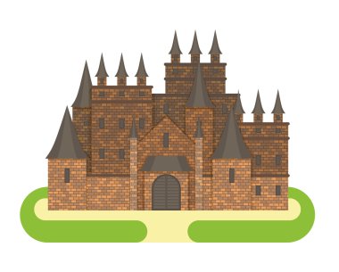 Castle çizgi film vektör illüstrasyonu