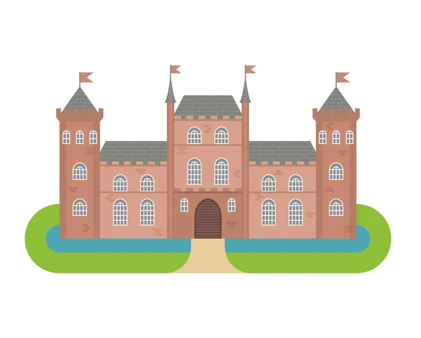 Замок мультфільм Векторні ілюстрації — стоковий вектор