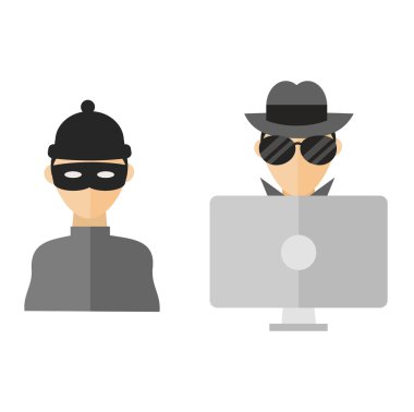 Hacker vektör çizim.
