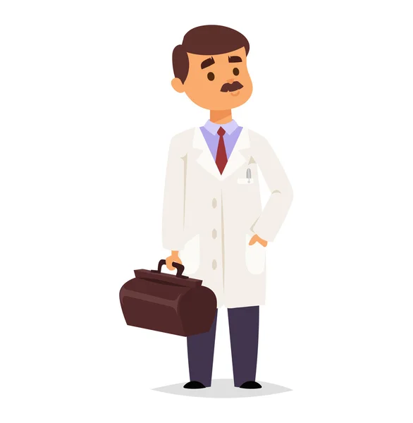 Doctor character vector isolated — Stock Vector