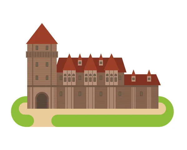 Castelo desenho animado ilustração vetorial —  Vetores de Stock