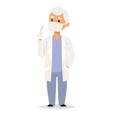 Doktor karakter vektör izole