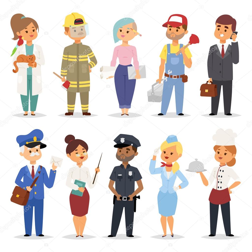 People professions vector set.