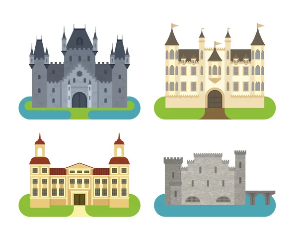 Castle rajzfilm vektor illusztráció — Stock Vector