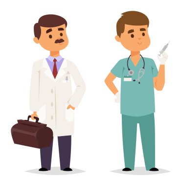 Doktor karakter vektör izole