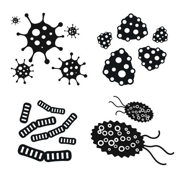 Bakteri virüs vektör simgesi — Stok Vektör