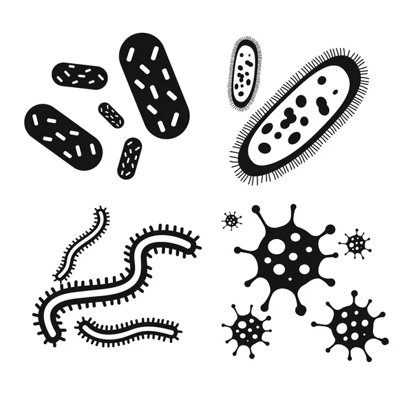 Ikon vektor virus bakteri - Stok Vektor