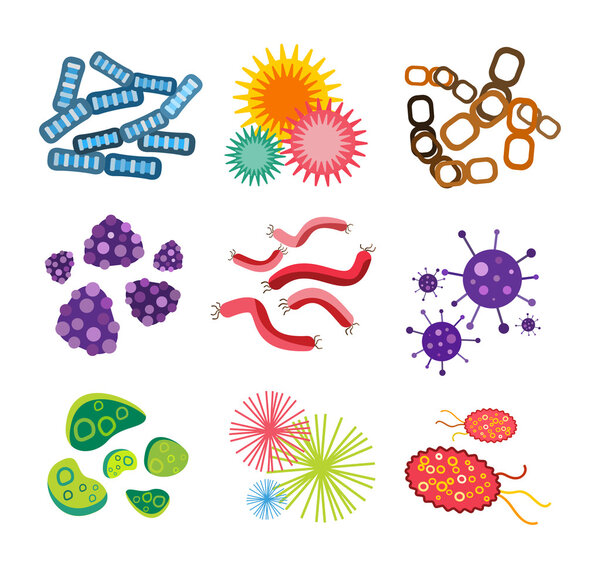Векторная икона бактерий
