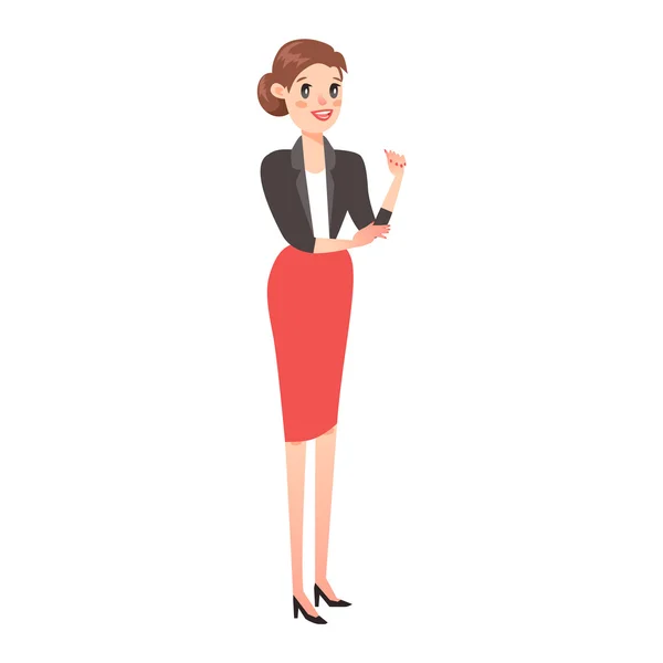 Mujer de negocios silueta — Vector de stock